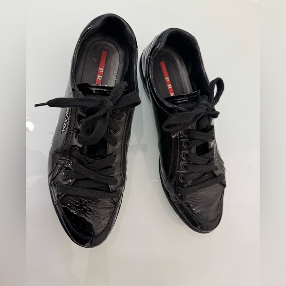 Prada Sneakers. Patent Leather no box size 38 - Picture 1 of 2